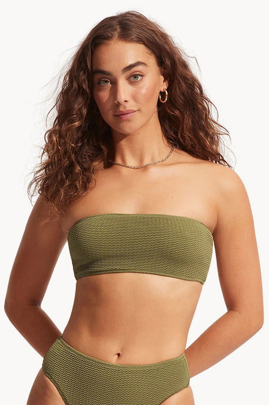 SEAFOLLY Tube Top - Khaki Sea Dive