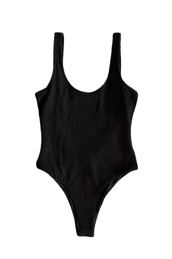 Kendall + Kylie Retro Cheeky One Piece - Black