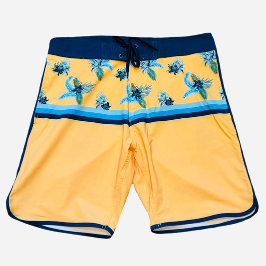 BURNSIDE Men's Stretch Boardshorts - Yellow
