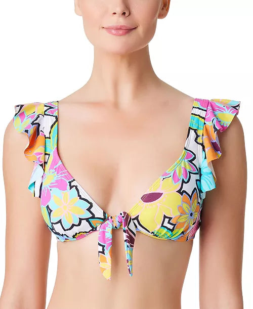 Colour Crush Ruffled Bikini Top