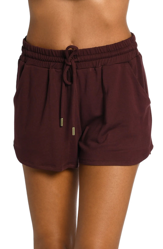 LA BLANCA Living In Leisure French Terry Knit Shorts - Java