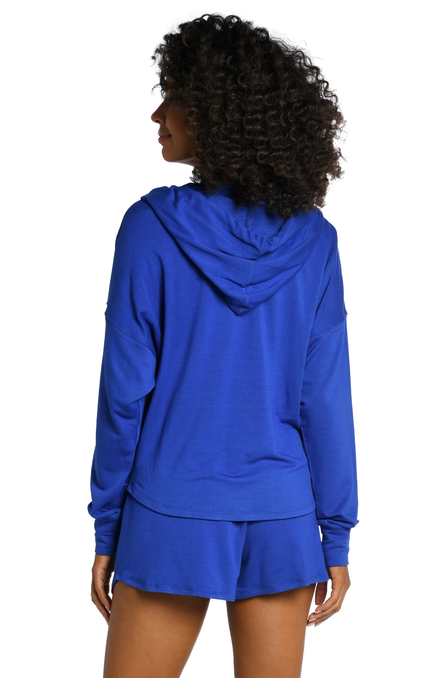 LA BLANCA Living In Leisure French Terry Knit Hoodie - Sapphire