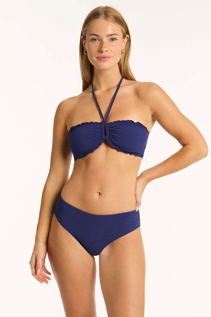 SEA LEVEL SWIM Messina Mid Bikini Pant - French Navy