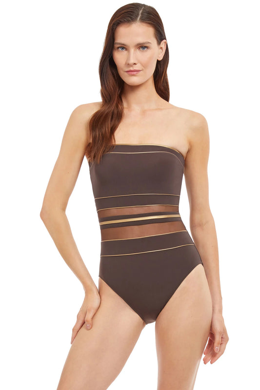 Essentials Onyx Bandeau One Piece