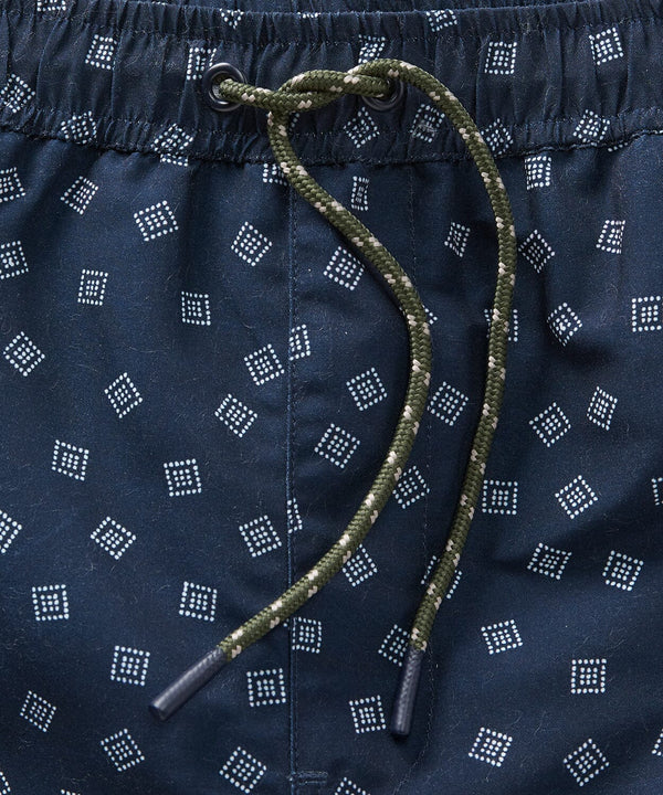 OOBE BRAND Kona Swim Trunk - Navy Dotted Squares