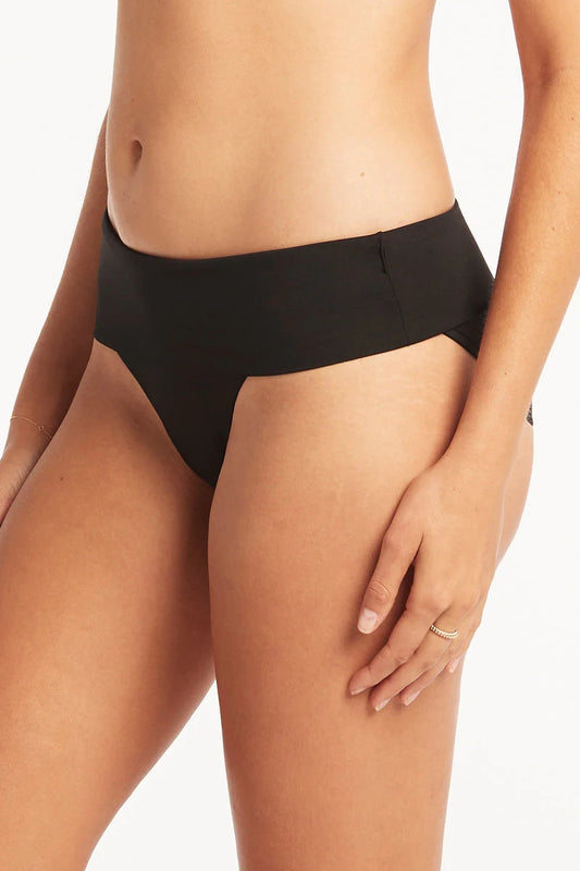 SEA LEVEL SWIM Eco Essentials Roll Band Pant - Black (Online Only)