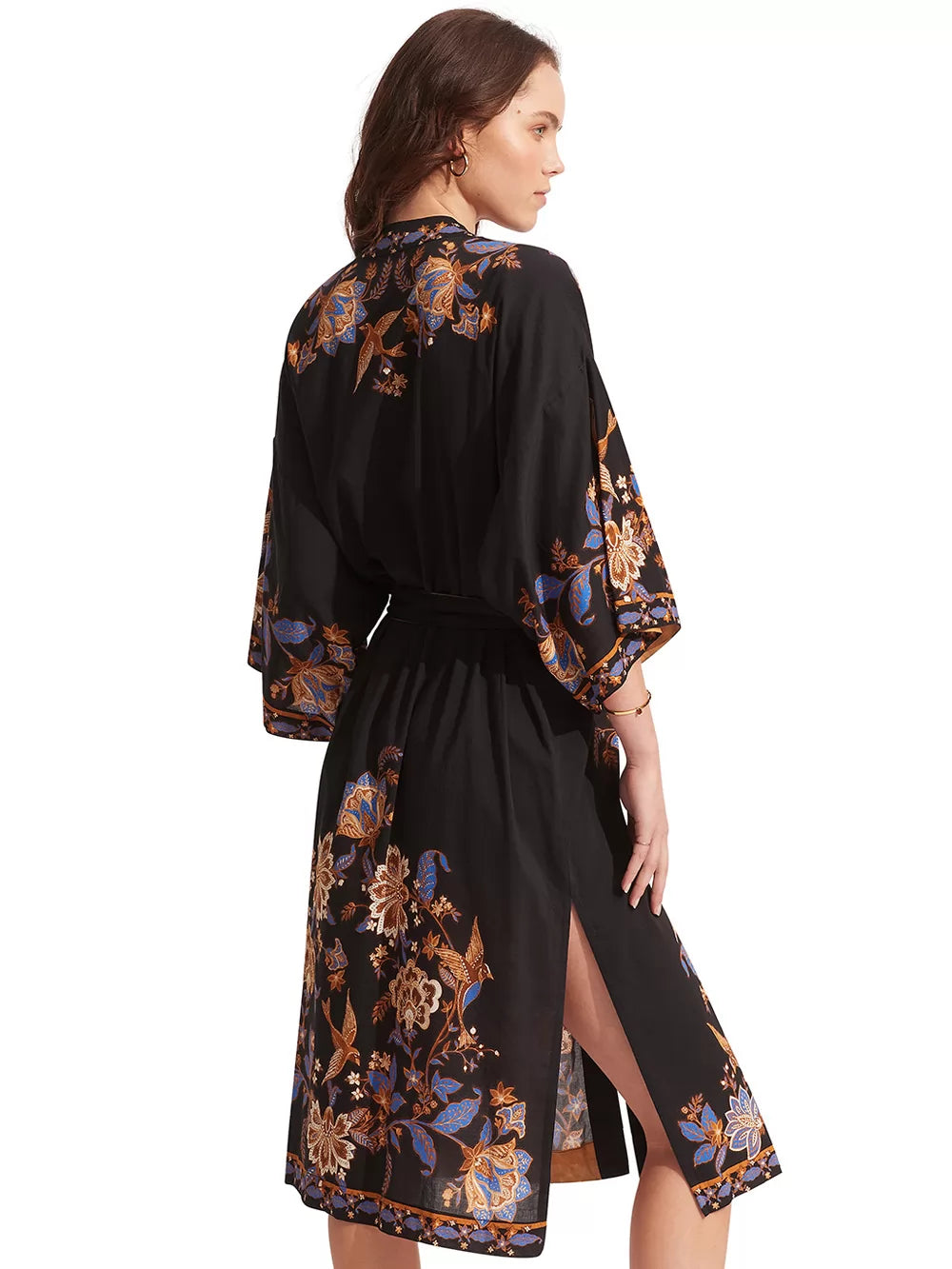 SEAFOLLY Silk Road Kimono - Black