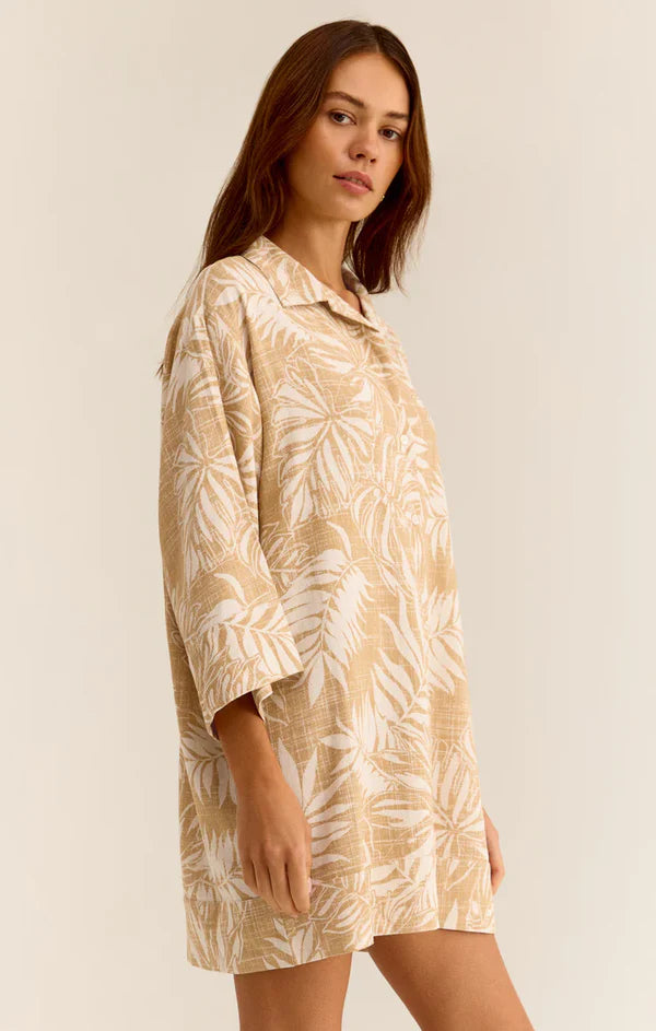 Z SUPPLY Camden Sandy Bay Palm Dress - Sandcastle