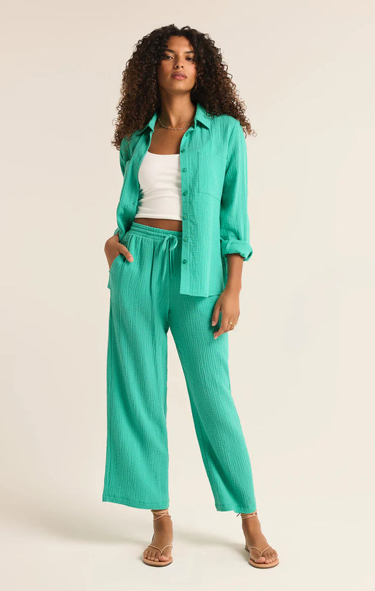 Z SUPPLY Bondi Gauze Pant - Cabana Green