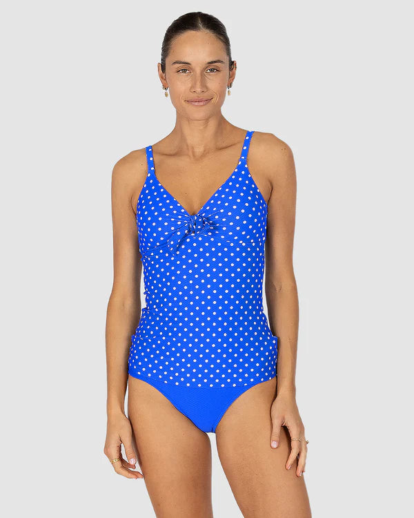 BAKU Parisian Summer Tie Front Singlet Top - Electric