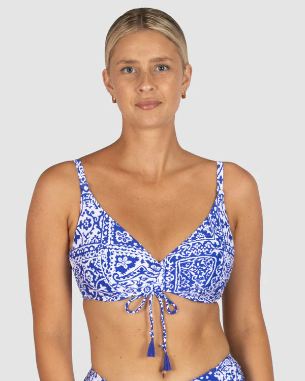 BAKU Havana D-E Cup Underwire Bikini Bra Top - Denim