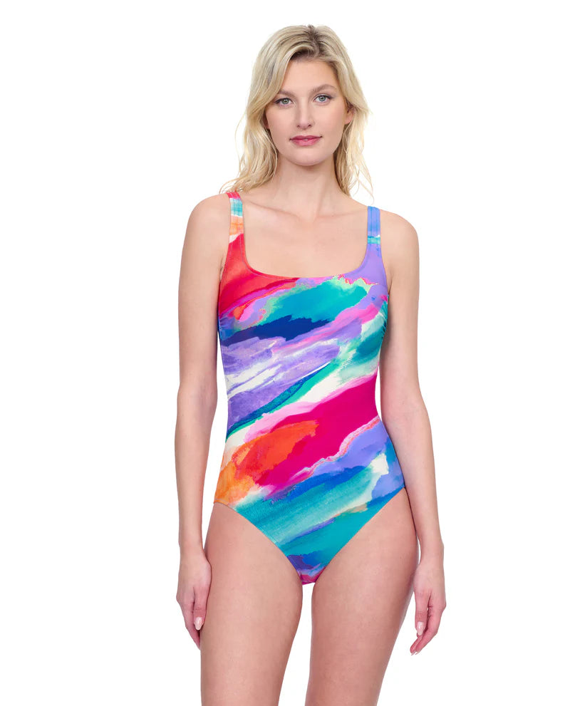 GOTTEX Palma De Mallorca Square Neck One Piece - Multi