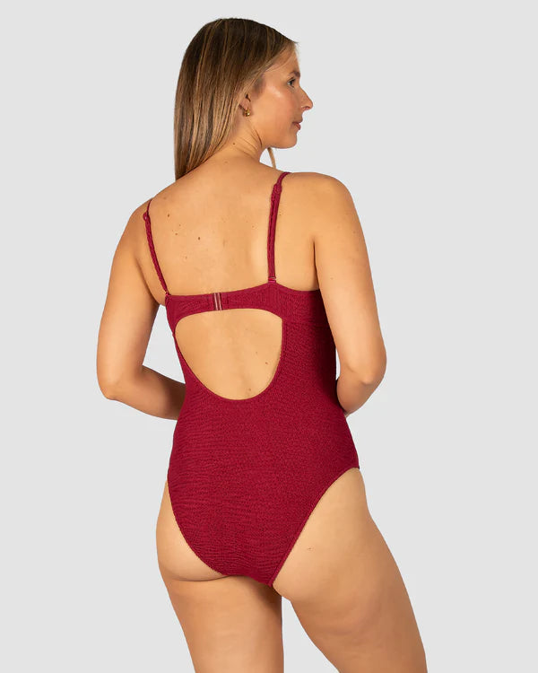 BAKU Ibiza Underwire Balconette One Piece Swimsuit - Scarlet