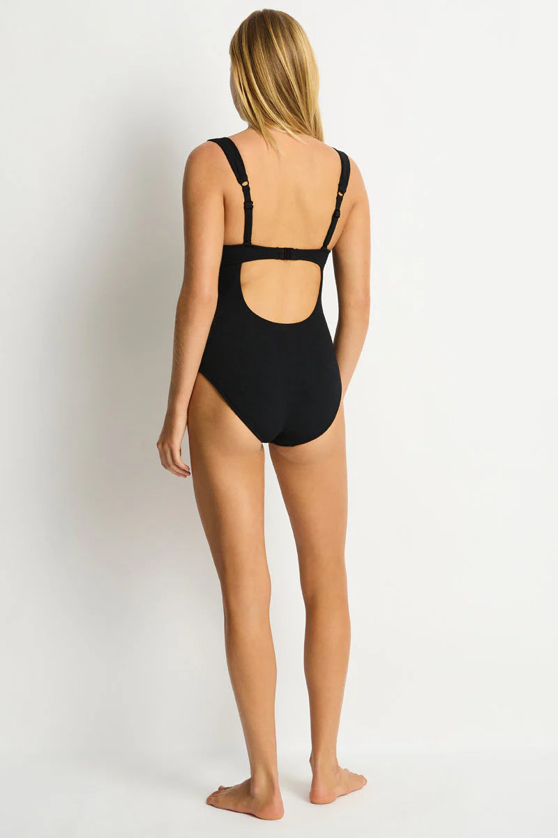 SEA LEVEL La Mer Balconette Bra One Piece - Black