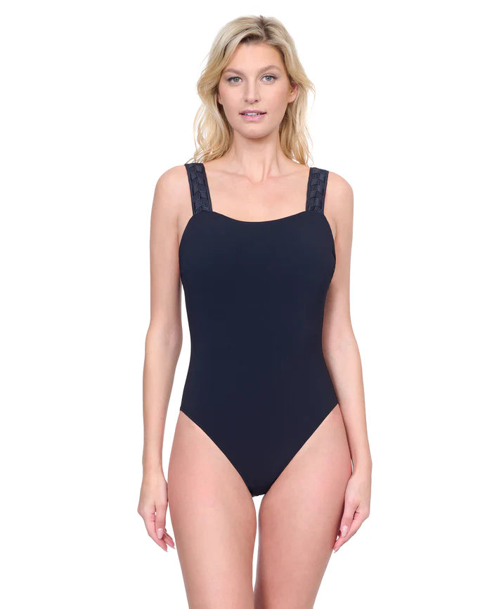 GOTTEX Beaute Luxury Square Neck One Piece - Beaute Black