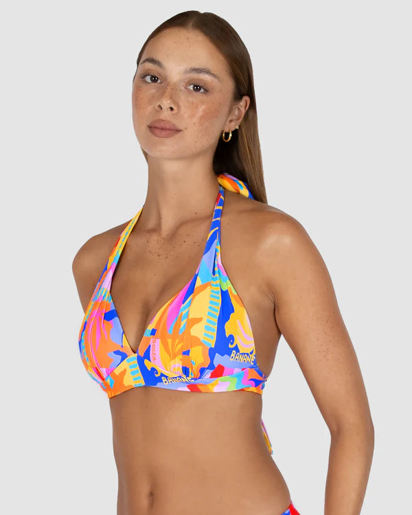 BAKU Grenada D-DD Cup Fixed Moulded Triangle Bikini Bra Top - Sunshine