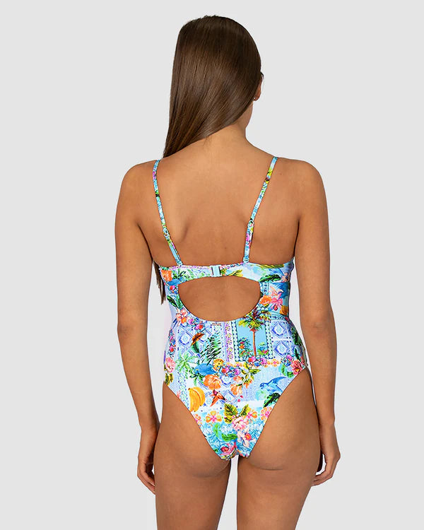 BAKU Sardinia Retro Underwire One Piece Swimsuit - Ocean