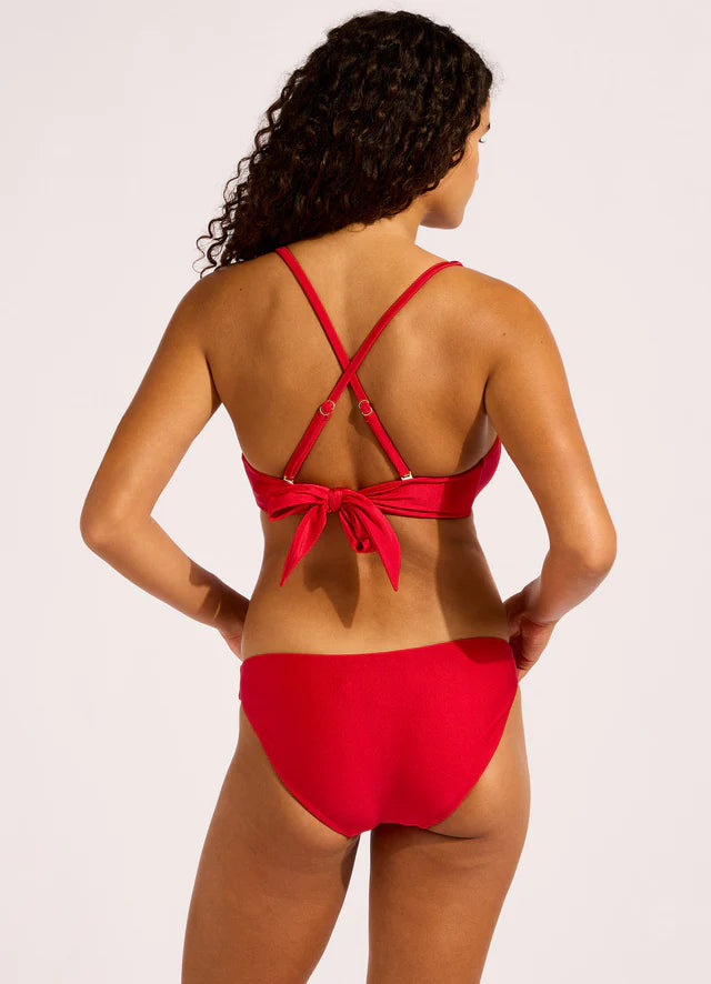 SEAFOLLY Palermo Multi Fit Triangle Bikini Top - Cosmo Red