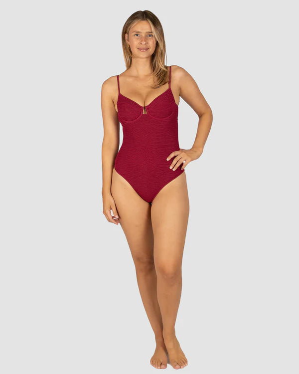 BAKU Ibiza Underwire Balconette One Piece Swimsuit - Scarlet