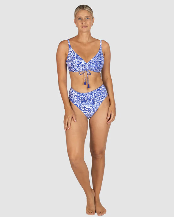 BAKU Havana D-E Cup Underwire Bikini Bra Top - Denim