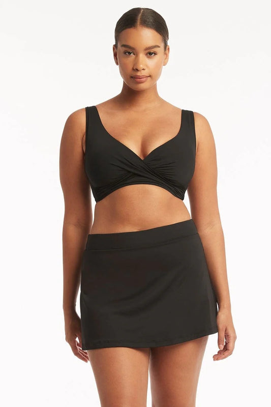 SEA LEVEL Swim Skirt - Black Eco