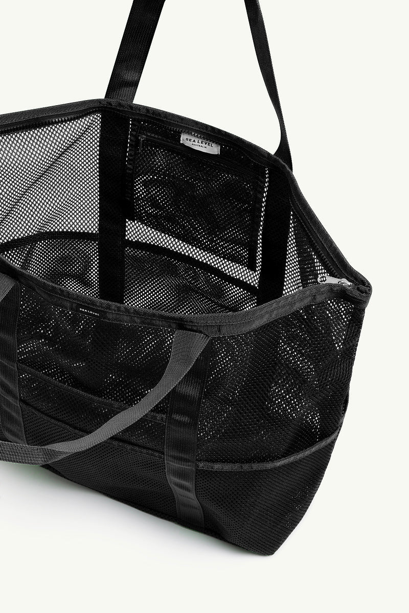 SEA LEVEL Mesh Tote Bag - Black