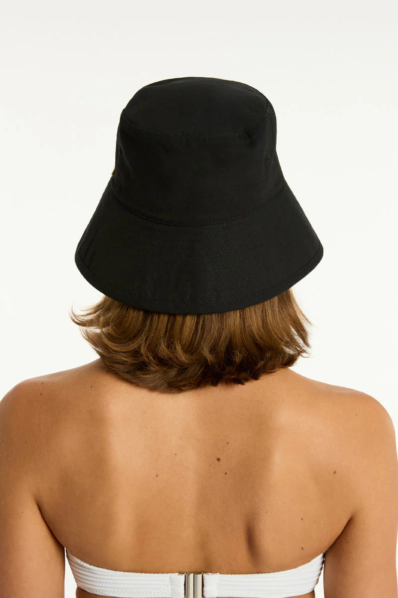 SEA LEVEL Canvas Bucket Hat - Black