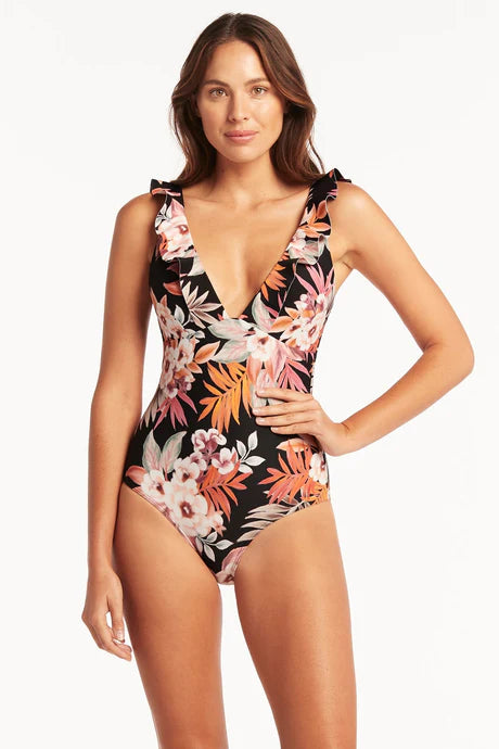 Escape Bonded Frill One Piece