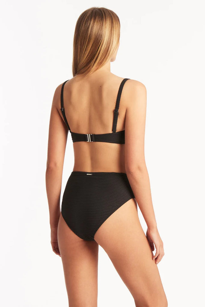 SEA LEVEL SWIM Spinnaker U Bar Bandeau- Black