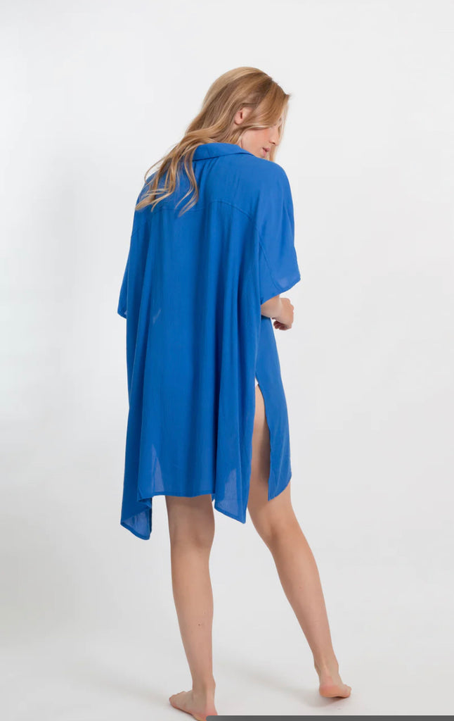 KOY RESORT MIAMI BIG SHIRT- COBALT