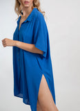 KOY RESORT MIAMI BIG SHIRT- COBALT