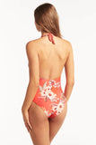 SEA LEVEL SWIM Escape Keyhole Halter One Piece