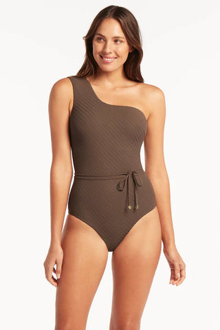 SEA LEVEL SWIM Vesper Wide Strap Diagonal One Piece