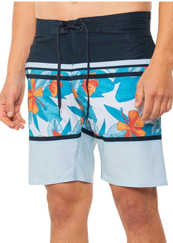 Burnside Classic Stretch Floral Board Shorts- Blue