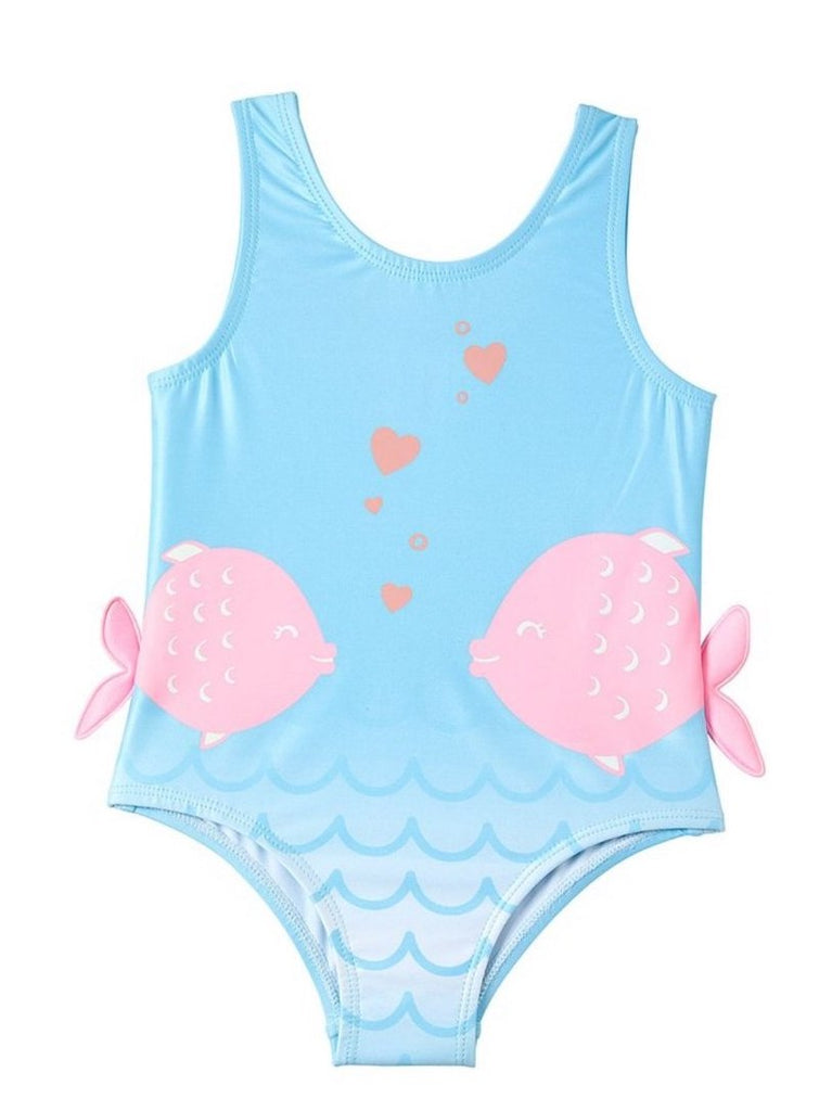 WIPPETTE Blue Fishy Toddler One Piece