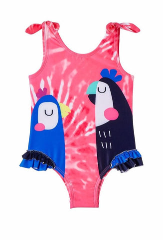 WIPPETTE Pink Penguin Toddler One Piece