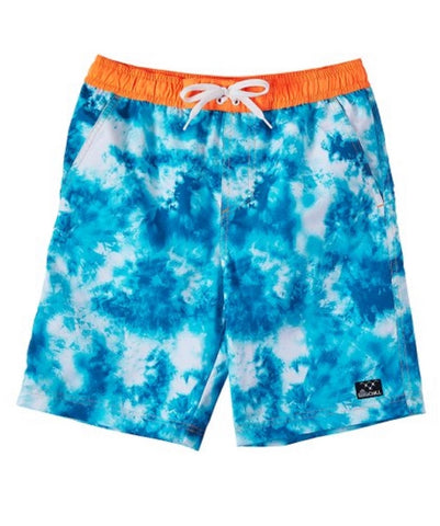 BIGCHILL Aqua Tie-Dye Swim Trunks - Boys