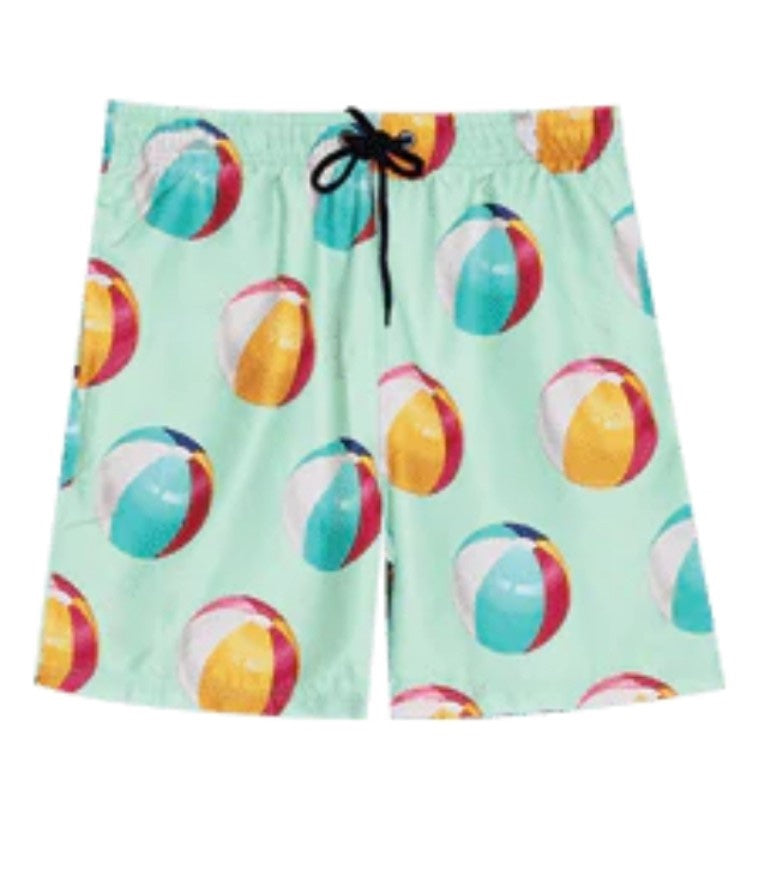 U.S. Surf Club Beach Ball Men's Bathing Suit Green