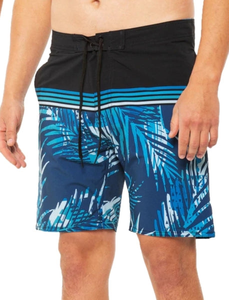 Burnside Leaf Stretch Board Shorts- Navy