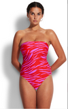 SEAFOLLY SKIN DEEP DD BANDEAU ONE PIECE