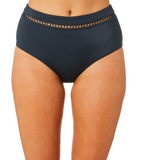 SEA LEVEL SWIM LOLA SHIMMER HIGH WAIST PANT- CHARCOAL