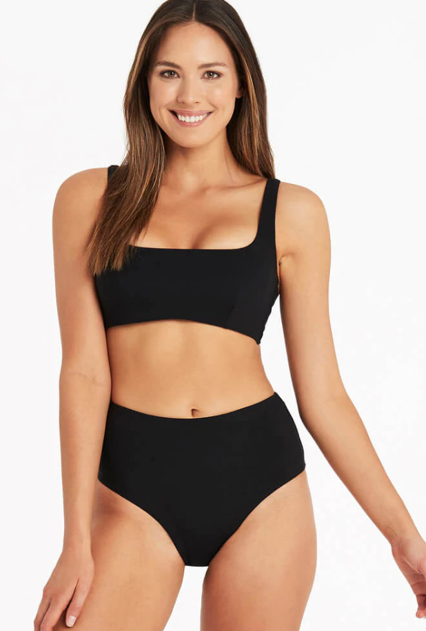 SEA LEVEL SWIM DARK ROMANCE HIGH WAIST PANT- BLACK