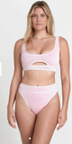 BOND-EYE OMBRE SASHA CROP ECO- WHITE NEON PINK