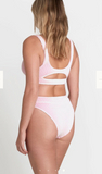 BOND-EYE OMBRE SASHA CROP ECO- WHITE NEON PINK