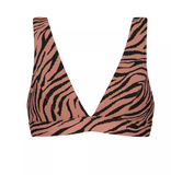 BEACHLIFE Rose Zebra easy fit bikini top