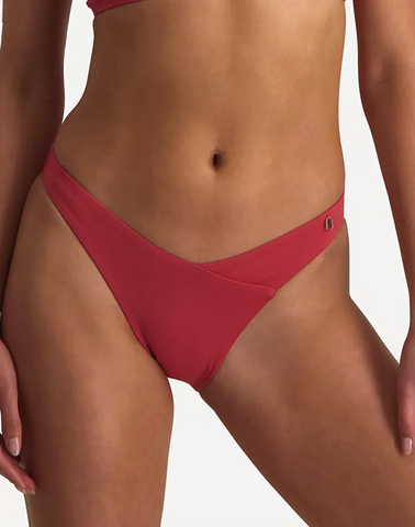 BEACHLIFE Cardinal Red V-detail bikini bottom