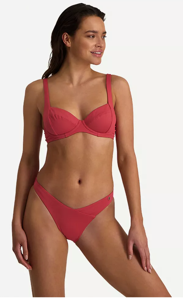 BEACHLIFE Cardinal Red V-detail bikini bottom