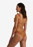 BEACHLIFE Leopard Spots ruffle bikini top