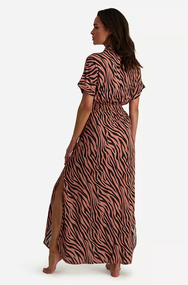 BEACHLIFE Rose Zebra maxi dress