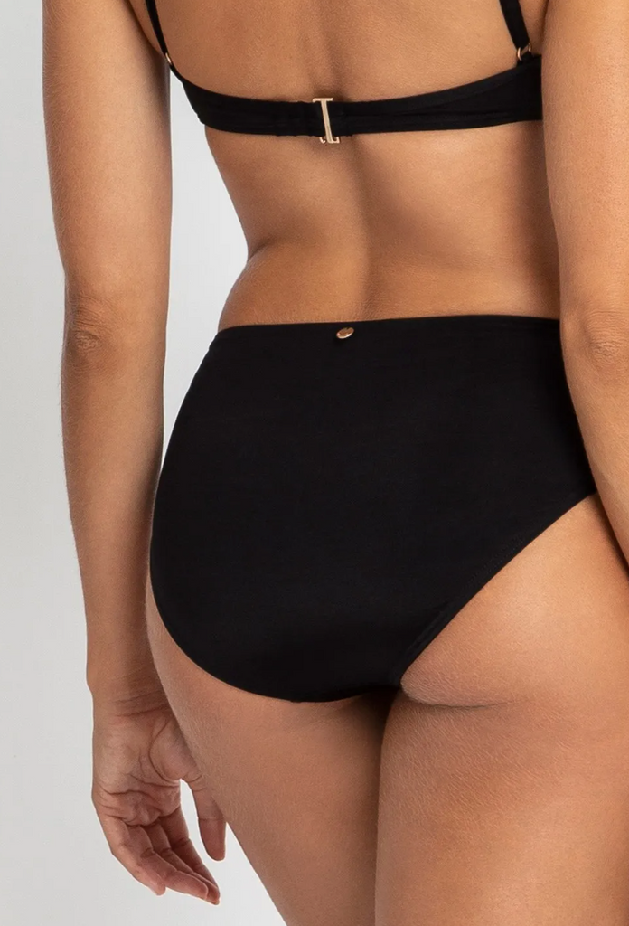 AZURA Luxe Gathered Mid Rise Pant - Black (ONLINE EXCLUSIVE)